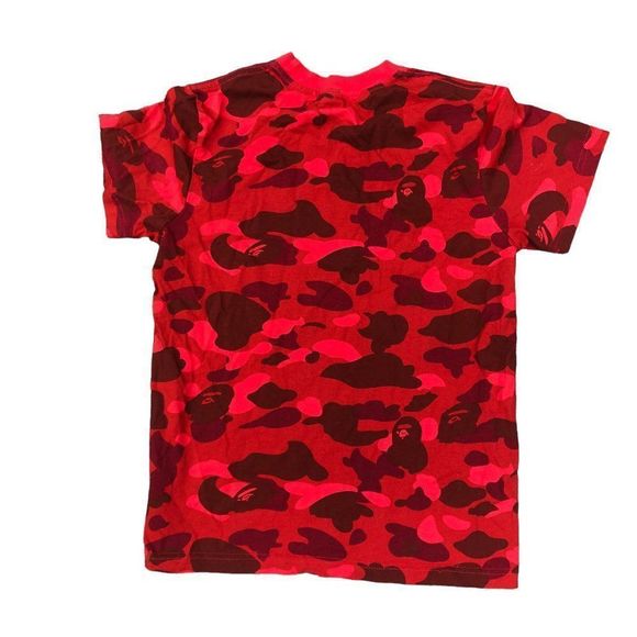 A Bathing Ape Bape X Champion T Shirt Red Camo Small - Picture 2 of 16
